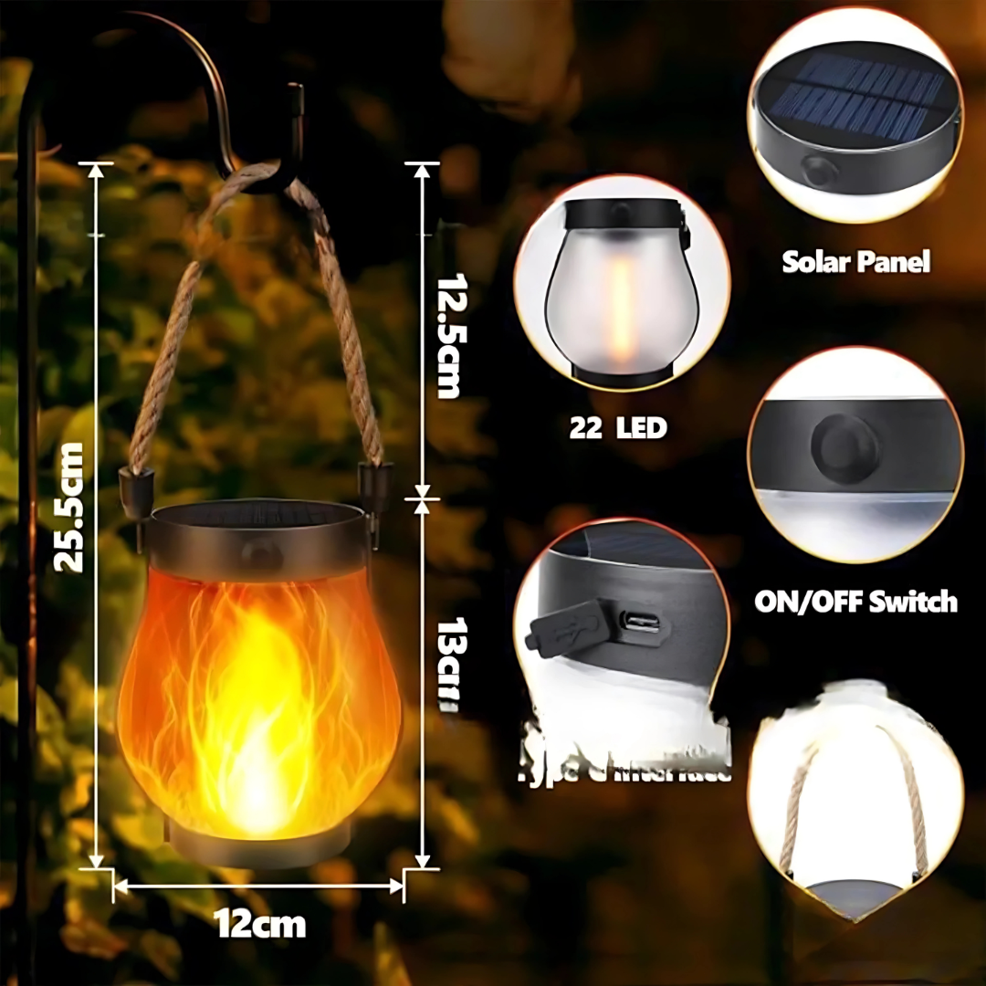 Solar Flame Lamp