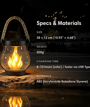 Solar Flame Lamp